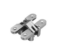 Stainless Steel 180 Degrees Hidden Invisible Folding Cupboard Door Hinge Hardware 2Pcs(NO.3)