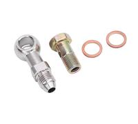 Stainless Steel 4AN to /8" NPT Banjo Screw Adapter Kit - -Duty Load-Bearing Fitting with Secure Connection for Versatile Hydraulic and Fuel Line Applications