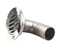 Stainless Steel 90° Elbow 1-1/2 Inch Boat Deck Floor Drain With Removable Cover.