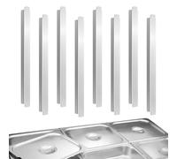 Stainless Steel Adaptor Bar, 8-Piece Cooler Divider Set, Heat-Resistant Pan Rack Support, Commercial Kitchen Food Separator for Buffet, Catering, Hotel Pan, Fractional Pans, Service Line, Prep
