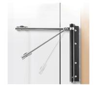 Stainless Steel Automatic Door Closer, Hydraulic Adjustable Silent Push-Pull for Home Bedroom, Collision & Easy Install(Black)