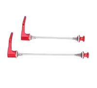 Stainless Steel Axle CNC Alloy Bike Skewer Quick Release Ratcheting System High Clamping Force for Mountain Bike Road Bicycle Black Red 100135 100130 (100/130 road bike)