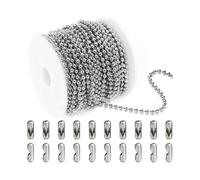 Stainless Steel Ball Chains Pull Chain Bead with 20 PCS Matching Connectors Tw