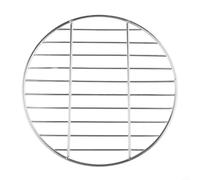 Stainless Steel BBQ Grid Round 30cm Mirror Polish(33cm) | 30cm diameter, mirror polished finish, easy to clean, stainless steel, prevents food sticking