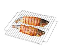 Stainless Steel Bbq Grill Rack - Stainless Steel Grill with Handle | Barbecue Grills Grates | Roasting Grates StainlessSteel Bbq Cooking Rack | Stainlesssteel Grills Grate Cooking Grate