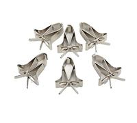 Stainless Steel Bird Cage Feeder Clips 6 Pack | Secure Fruit & Vegetable Holder for Parrots | Bird Food Clip for Budgies, Parakeets, Cockatiels