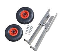 Stainless Steel Boat Launching Wheels - Heavy-Duty 304 Marine Grade | Quick Install Brackets with PU Wheels | 120kg Load Capacity for Dinghy, Inflatable Boat, Kayak, Yacht