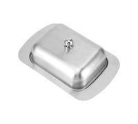 Stainless Steel Butter Keeper - Metal Tray Lid, Serving Dish Container | Kitchen Countertop Fridge Storage Box Tool for Dining Room Breakfast Holiday Dinner Cream Cheese Dessert Baking