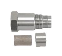 Stainless Steel Car Oxygen Sensor Extender - 2.2x2.2x4.7cm Universal Adapter | Automotive Parts Extension Connector - Oxygen Sensor Spacer Connector | Engine Exhaust Repair Upgrade