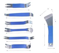 Stainless Steel Car Panel Tool Kit 7Pcs Trim Removal | Sturdy stainless steel, 7-piece set, safe prying edges, ergonomic grip, audio dash install