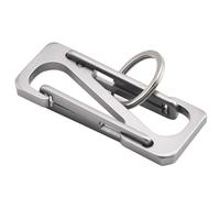 Stainless Steel Carabiner Keychain - Locking Carabiner With Keyring | Outdoor Climbing Tool, Portable Clip | One-Handed for Camping Hiking Travel Everyday Use