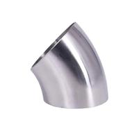 Stainless Steel Cast Pipe Fitting, 19mm 22 25 28 32 34 38 45 48 51mm OD Butt Welding 45 Degree Elbow SUS 304 Stainless Steel Pipe Fitting, 1pcs(129mm OD)