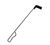 Stainless Steel Charcoal Rake, Long Handle Cleaner, 18.11x1.18x2.17 Inches Rake with Ash Removal Feature, Iron Material, Fire Accessory with Durable Design, Wood Stove Tool for Pizza Oven Campfire