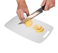 Stainless Steel Chopping Board - Double Sided Kitchen Gadget for Meat Prep | Durable Cutting for Chicken, bistecca, vegetables, Meal Prep, Camping, RV, Camper Cooking