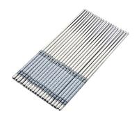 Stainless Steel Chopsticks | Blue White Porcelain Pattern Secure Grip Reusable | Metal Chopsticks for Sushi / Noodles / Asian Food | Lightweight & Resilient