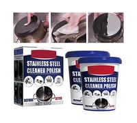 Stainless Steel Cleaning Paste, Rust Removal For Metal, Stainless Steel Cleaner and Polish, Cleaning Paste for Pots and Pans, Cleaning Oil Stains Scale, Stainless Steel Cleaning Powder (2Pcs)