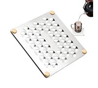 Stainless Steel Coasters - Anti-Scalding Double-Layer Stainless Steel Pad, Outdoor Drink Coasters, For Oven Food Cooking Cooker Cup Christmas Holiday Birthday Party Home Travel Road-Trip Daily
