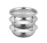 Stainless Steel Colander,Efficient With Grater Quick Draining | Effortless Rustproof Metal Colander For Kitchen - For Fruit Vegetable Salad Pasta Rice Food Washing Cleaning Home Apartment