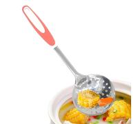Stainless Steel Colander Spoon - Cooking Strainer Colander, Kitchen Strainer Scoop | Non Slip Stainless Steel Oil Skimmer, Deep Mesh Filter Spoon for Hot Pot, Dumplings, Fries, and Noodles