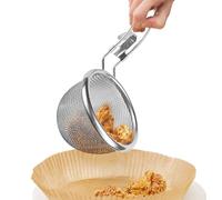 Stainless Steel Colander - Stainless Steel, Mesh Strainer Reinforced Frame | Fine Filtering And Fast Draining Kitchen Tool, Metal Hot Pot Strainer For Noodles, Flour, Pasta, Home Cooking, Kitchen Use