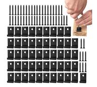 Stainless Steel Composite Deck Fixing Clips, 50-Pack Concealed Deck Fasteners With Self-Tapping Screws, Start And End Clips For Composite Decking, Weatherproof Heavy-Duty Hardware