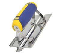Stainless Steel Concrete Edger - Concrete Groover Hand Edgers | Concrrete Finishing Edger | Curved Gold Straight End Hand Edgers | Precision Trimming Tools, Comfort Ergonomic Grip For Home Improvement