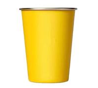 Stainless Steel Cup, Metal Drinking Cups, 301 to 400ml Capacity Straight Design with Double Wall Insulation, Reusable Drinkware for Hot or Cold Coffee, Tea, Juice, Water Use, Color Yellow