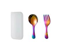 Stainless Steel Cutlery Set，Food Grade Knife, Fork And Spoon, Mirror Polished, Portable Tableware For Outdoor Picnic, Camping And Travel. (White box set,10.2CM)