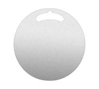 Stainless Steel Cutting Board - Double-Sided, Round Hangable Handle | Durable Dough Kneading Board For Rolling Chopping Slicing For Kitchen Home Bakery Cooking And Meal Prep