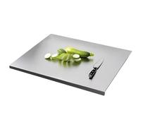 Stainless Steel Cutting Board For Kitchen | Metal Dough Board, Large 30x40cm, Silver | Non-Porous For Meat, Fruit, Vegetables & Bread | Easy-Clean Baking Pastry Mat With Non-Slip Edges