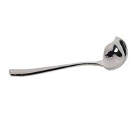 Stainless Steel Drizzle Spoon with Spout | Accurate Pouring for Sauces/Syrup/Oil | Dependable Cooking Utensil for Gravy Control & Dessert Serving | 19cm Mirror Polish Design
