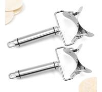 Stainless Steel Dumpling Wrapper Cutter, Ravioli Dough Roller Mold (Stainless steel)