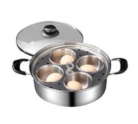 Stainless Steel Egg Poacher, 4 Cup Poached Egg Maker, Non-Stick Steamer Pan, Rust-Resistant Kitchenware, Easy to Use, Ideal for Breakfast, Brunch and Everyday Cooking