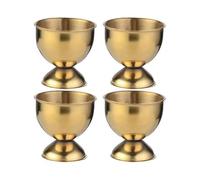 Stainless Steel Egg Tray Kitchen Utensils Egg Holder (Gold) 4 pieces