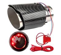 Stainless Steel Exhaust Tip, Led Light Muffler Pipe, Flame-Style Tailpipe Design, Easy To Install, Rust-Resistant Shine, For Car Truck Daily Driving Commute Modification