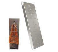Stainless Steel Flame Salmon Holder - Adjustable Fish Roasting Rack, Durable Construction, Stable Ground Support Stand, Even Heat Cooking Design | Campfire Gear, Fishing Trip Equipment, Backyard Fire