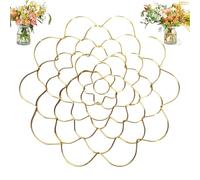 Stainless Steel Floral Grid Organizer, 3pcs Flower Arrangement Holder, Flower Frog Tool, Floral Arrangement Supplies for Vase Stems Bouquets (Gold,6in)