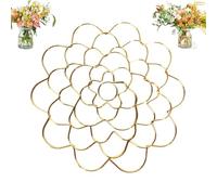Stainless Steel Floral Grid Organizer, 3pcs Flower Arrangement Holder, Flower Frog Tool, Floral Arrangement Supplies for Vase Stems Bouquets (Gold,5in)