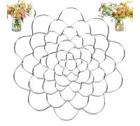 Stainless Steel Floral Grid Organizer, 3pcs Flower Arrangement Holder, Flower Frog Tool, Floral Arrangement Supplies for Vase Stems Bouquets (Silver,6in)