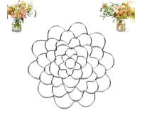 Stainless Steel Floral Grid Organizer, 3pcs Flower Arrangement Holder, Flower Frog Tool, Floral Arrangement Supplies for Vase Stems Bouquets (Silver,5in)