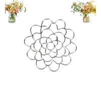 Stainless Steel Floral Grid Organizer, 3pcs Flower Arrangement Holder, Flower Frog Tool, Floral Arrangement Supplies for Vase Stems Bouquets (Silver,4in)