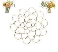 Stainless Steel Floral Grid Organizer, 3pcs Flower Arrangement Holder, Flower Frog Tool, Floral Arrangement Supplies for Vase Stems Bouquets (Gold,4in)