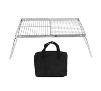 Stainless Steel Folding Camping Grill Durable Portable Camping Barbecue Stainless Steel Fire Pit Grill Rack Outdoor Cooking Backpacking Hiking Picnics Barbecue Gatherings