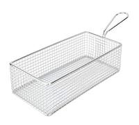 Stainless Steel French Fries Basket | Sturdy Deep Fryer Basket for Chips/Onion Ring/Mozzarella Sticks | Mini Food Strainer & Colander for Kitchen, Bar, Ristoranti