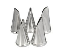 Stainless Steel Frosting Tips - 5Pcs Icing Nozzles Set | Reusable Cake Decorating Kit for Cupcakes, cookiez, Desserts, Pastry Art Craftwork, DIY Baking Tools, Rose Flower Design Accessories, Kitchen