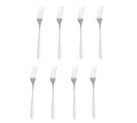 Stainless Steel Fruit Forks, Reusable Fashionable Small Cocktail Forks Tasting Appetizer Tool For Party Kitchen Dessert Salad Fruit (Triple Fork with Pointed Handle)