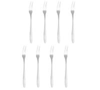 Stainless Steel Fruit Forks, Reusable Fashionable Small Cocktail Forks Tasting Appetizer Tool For Party Kitchen Dessert Salad Fruit (Due Forks with Pointed Handles)