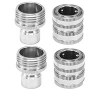 Stainless Steel Garden Hose Quick Connect Fittings Set, Stainless Steel Hose Quick Connect, 3/4 Inch Quick Connector Set for Easy Watering, Male and Female Sprayers Pipe Adapter (2pcs)