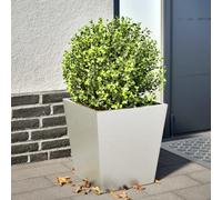 Stainless Steel Garden Planter 40x40x40 cm - Rustproof Outdoor Flower Pot for Balcony, Patio, Yard Large Deep Container for Plants, Herbs, Vegetables with Weed Protection - Modern Decorative Design