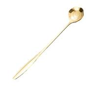Stainless Steel Golden Spoon,Golden Stainless Steel Flower Shape Spoon - Rose Pattern Design Cutlery Supplies for Tea, Coffee, Honey, Salad, Beverage, and Dessert